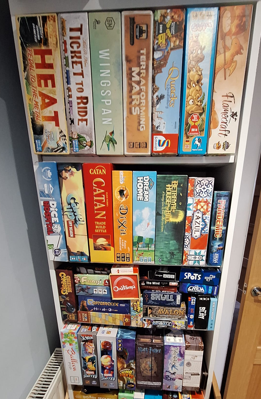 One day I may have more storage space and a huge wall full of boxes, but for now these are the games that bring myself and my kids joy